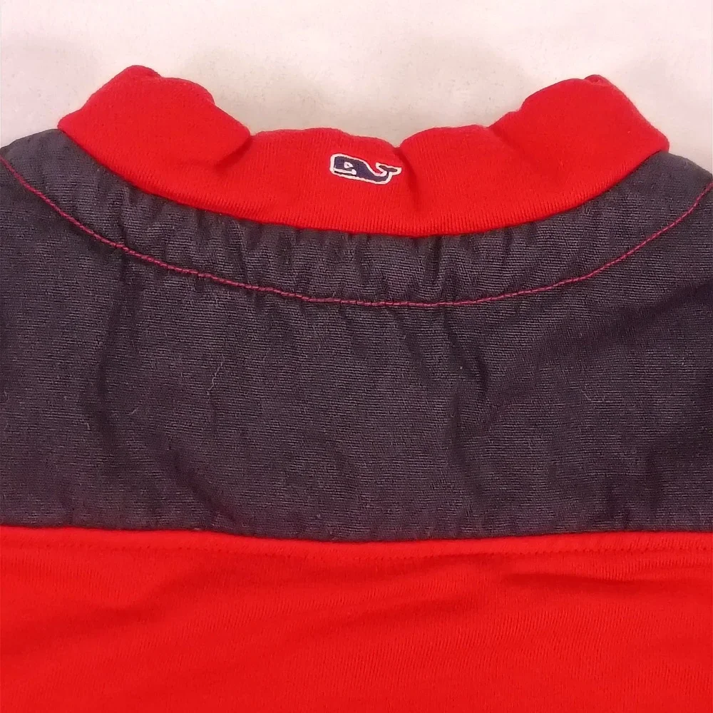 Vineyard Vines Mens XL Red Shep Shirt Quarter Zip Pullover Cotton 6K0483 Martha